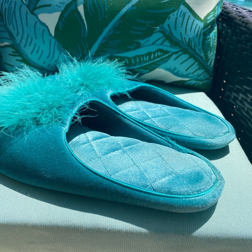 Fuzzy Furry Pom Pom Memory Foam Slippers
